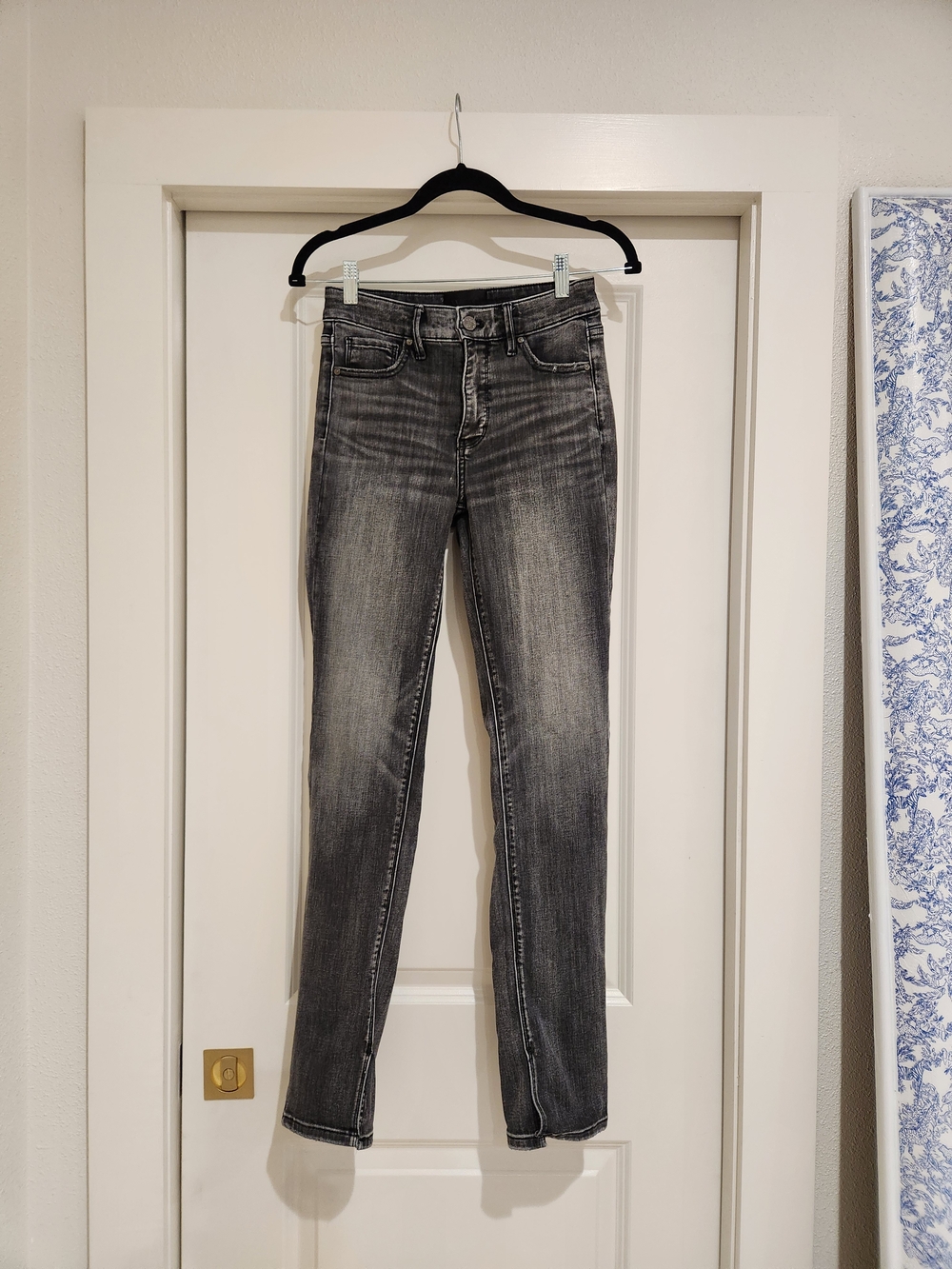 White House Black Market High Waist Gray Skinny Jeans Size 0